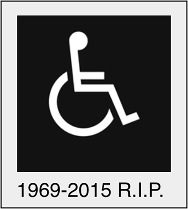 Original ISA — 1969 to 2015 R.I.P. — static passive wheelchair figure